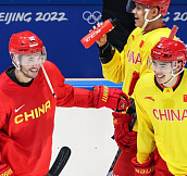 Сборная Китая забросила первую шайбу в своей истории на Олимпиаде